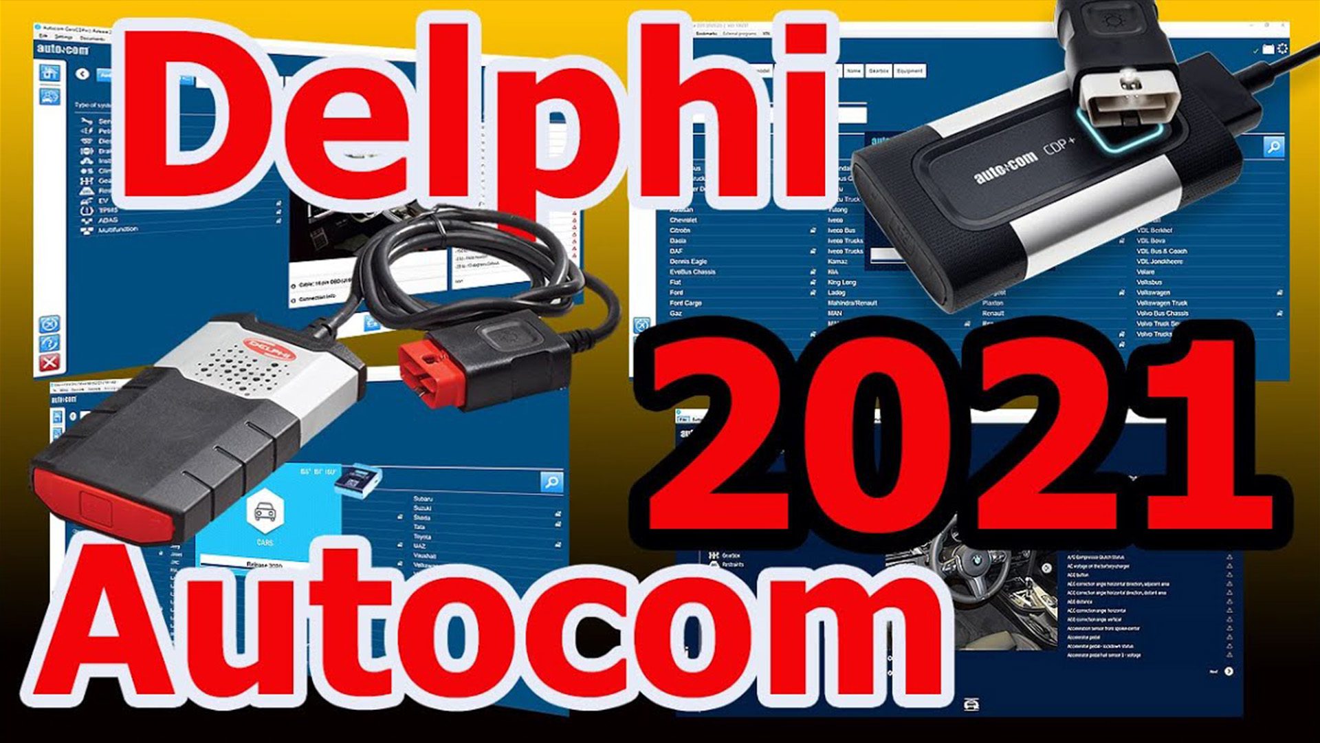 Delphi & AutoCom 2021.10 Cars & Trucks Multilingual